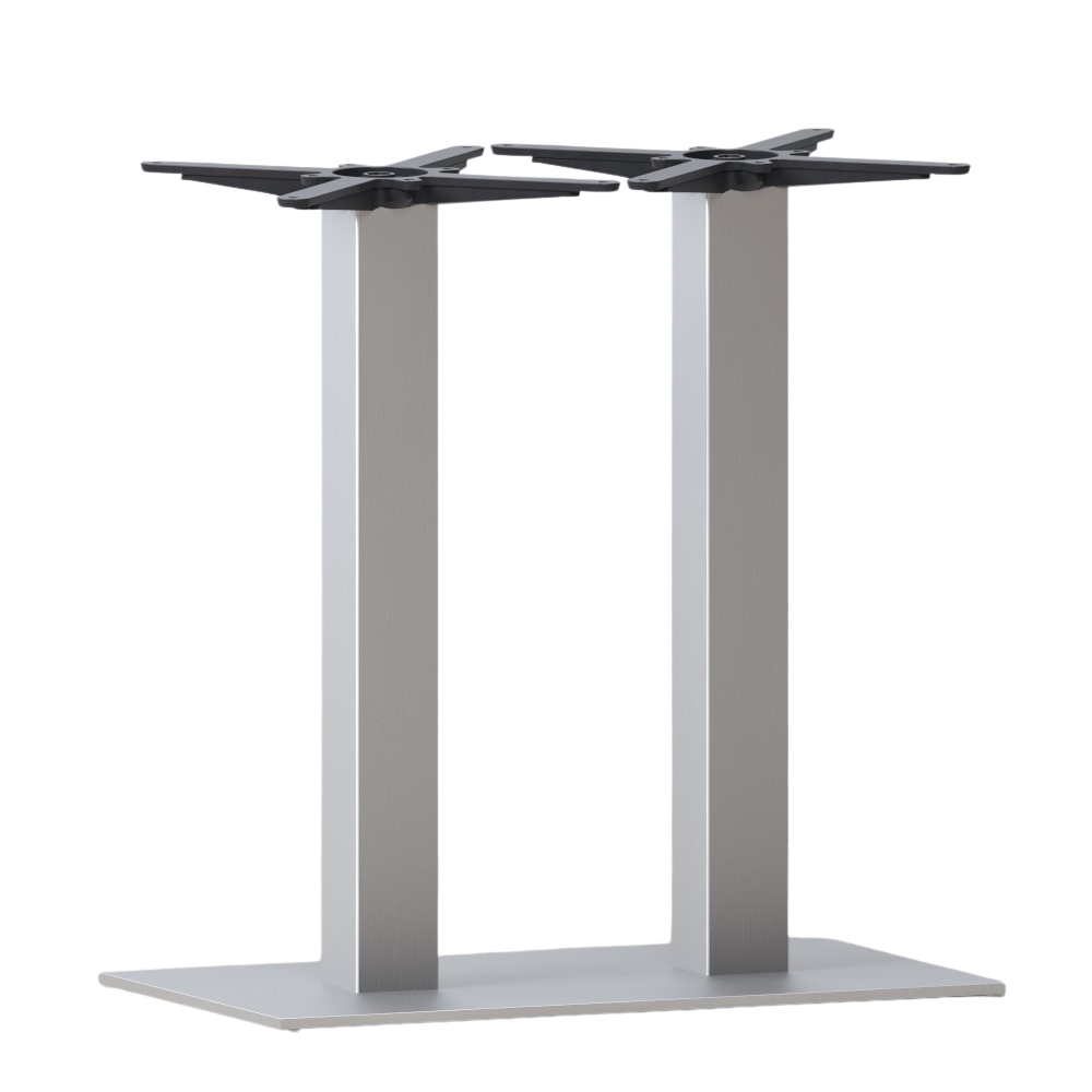 Gastro Doppel-Tischgestell aus Edelstahl Premium 40x70cm für große Restauranttische