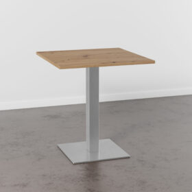 Tischplatte: 50x50 cm | Gestell: Edelstahl