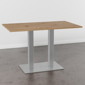 Tischplatte: 130x70 cm | Gestell: Edelstahl