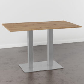 Tischplatte: 110×60 cm | Gestell: Edelstahl