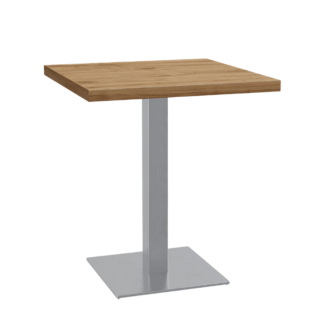 Bistrotisch 80x80 cm | Eiche Rom Natur | Edelstahl Gestell