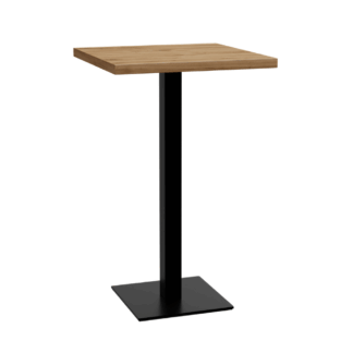 Gastro Stehtisch 80x80 cm | Eiche Rom Natur | Gusseisengestell