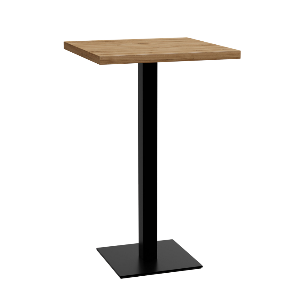 Gastro Stehtisch 80x80 cm | Eiche Rom Natur | Gusseisengestell