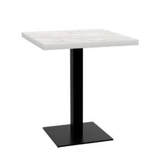 Bistrotisch 60x60 cm | D4448 LV Marmor Weiß | Gusseisen Gestell