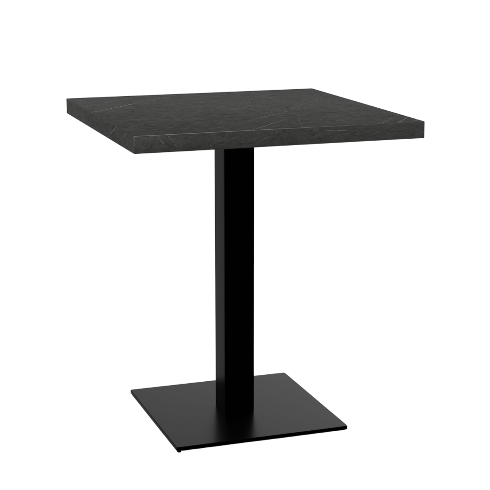 Bistrotisch 80x80 cm | D4878 LV Marmor Dunkel | Gusseisengestell