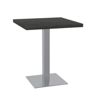 Bistrotisch 60x60 cm | D4878 LV Marmor Dunkel | Edelstahl Gestell