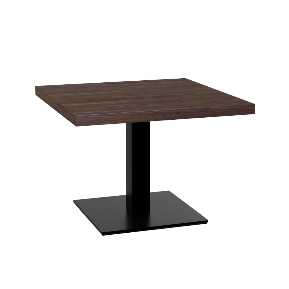 Loungetisch 60x60 cm | D4409 OV Walnussbraun | Gusseisengestell | 45 cm Höhe