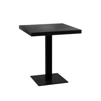 Bistrotisch 60x60 cm | Dunkle Holzoptik |  Gusseisen Gestell Gastro Tisch Quadratisch