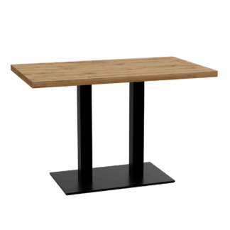 Bistrotisch 110x60 cm | Eiche Rom Natur | Gusseisen Gestell