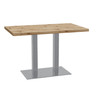 Bistrotisch 110x60 cm | D4225 OV Eiche Artisan | Edelstahl Gestell
