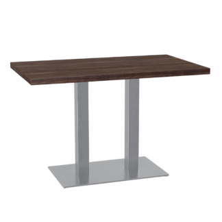 Bistrotisch 110x60 cm | Walnuss | Edelstahl Gestell