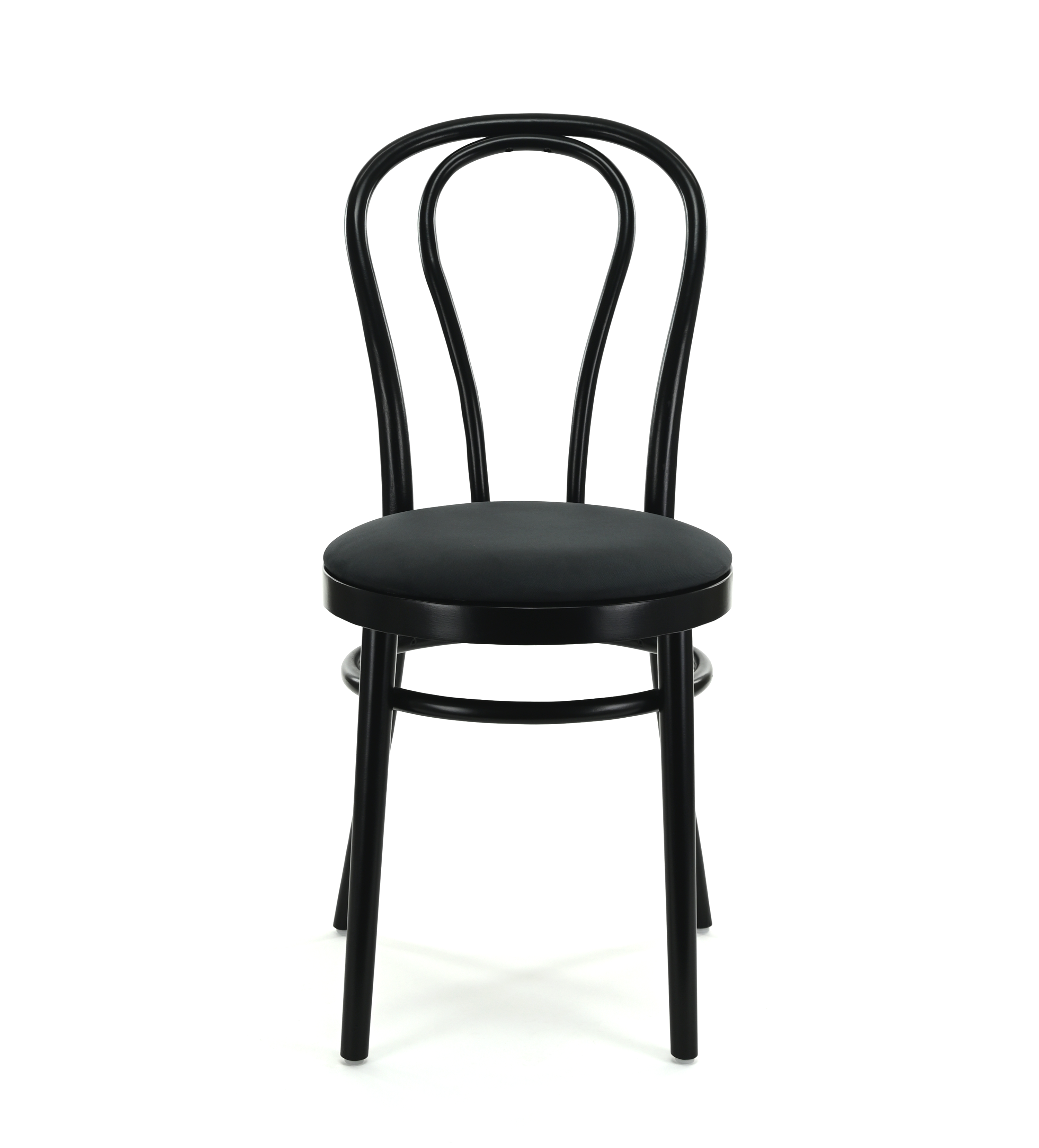 FAMEG Gastrostuhl Kaffeehaus Stuhl in Thonet-Stil | A-2018 | gepolsterte Sitzfläche | Schwarz – Bild 4