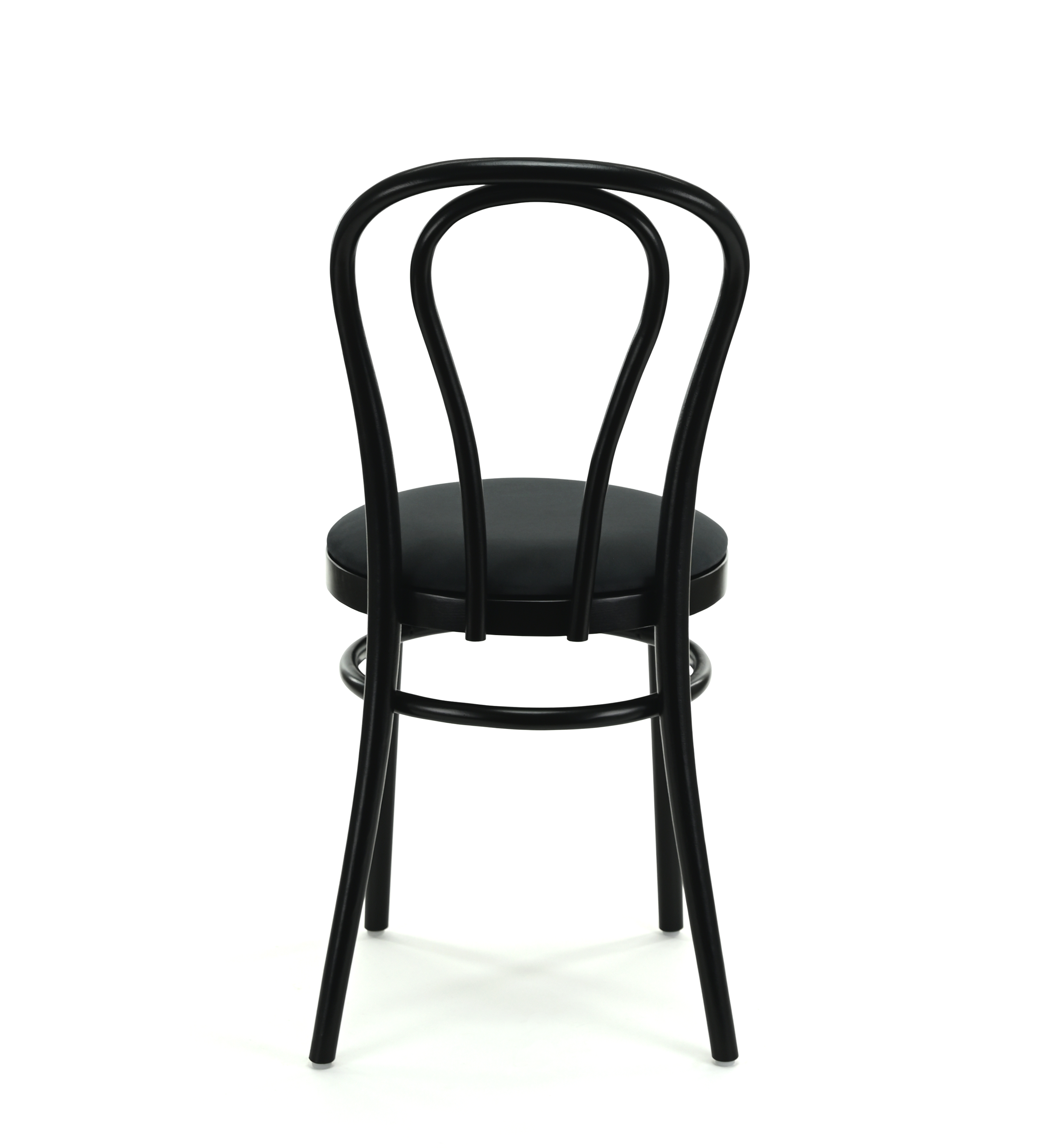 FAMEG Gastrostuhl Kaffeehaus Stuhl in Thonet-Stil | A-2018 | gepolsterte Sitzfläche | Schwarz – Bild 3