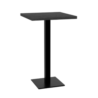 Gastro Stehtisch 50x50 cm | Marmor Dunkel | Gusseisengestell