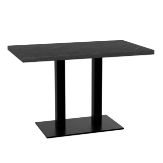 Bistrotisch 120x80 cm | Marmor Dunkel | Gusseisengestell