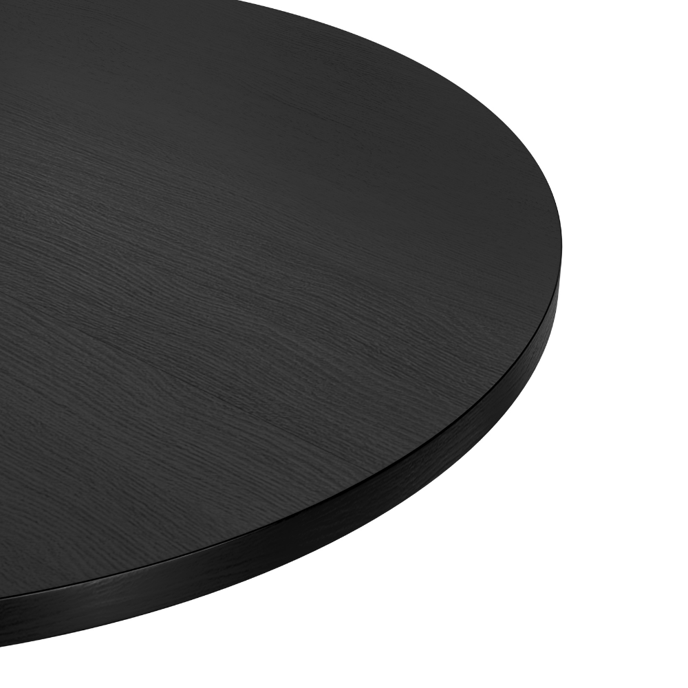 Dunkle Holzoptik Rund _ Oval Nahaufnahme