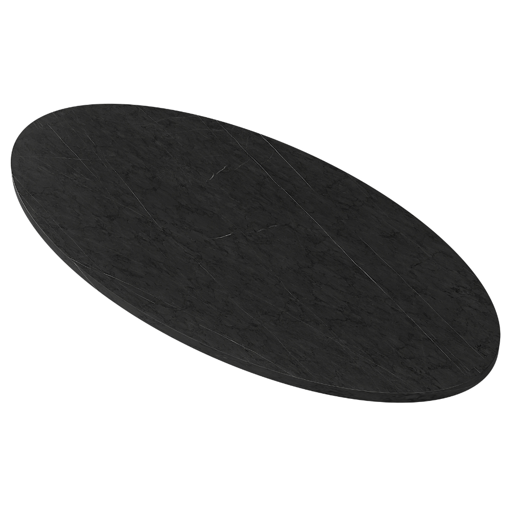 Marmor Dunkel Oval