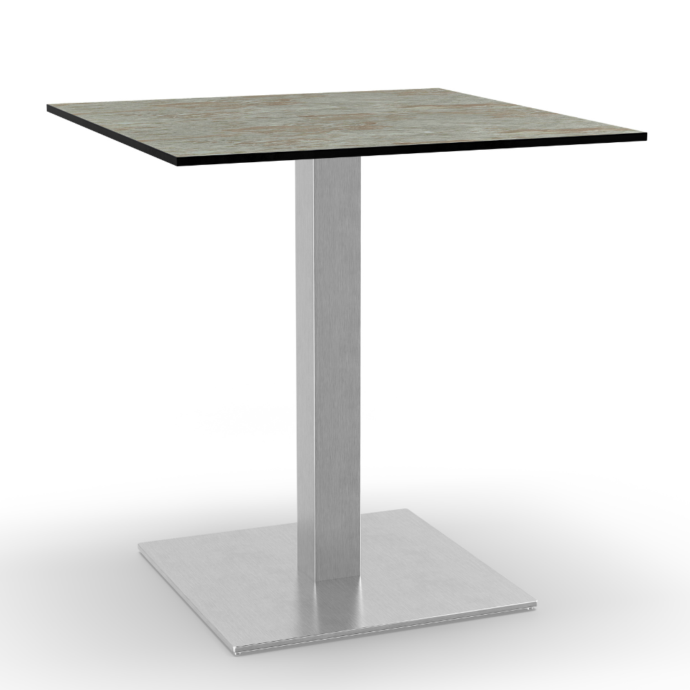 Zement Grau Edelstahl 50x50