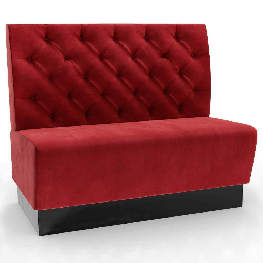Amsterdam Samtstoff Chesterfield rot