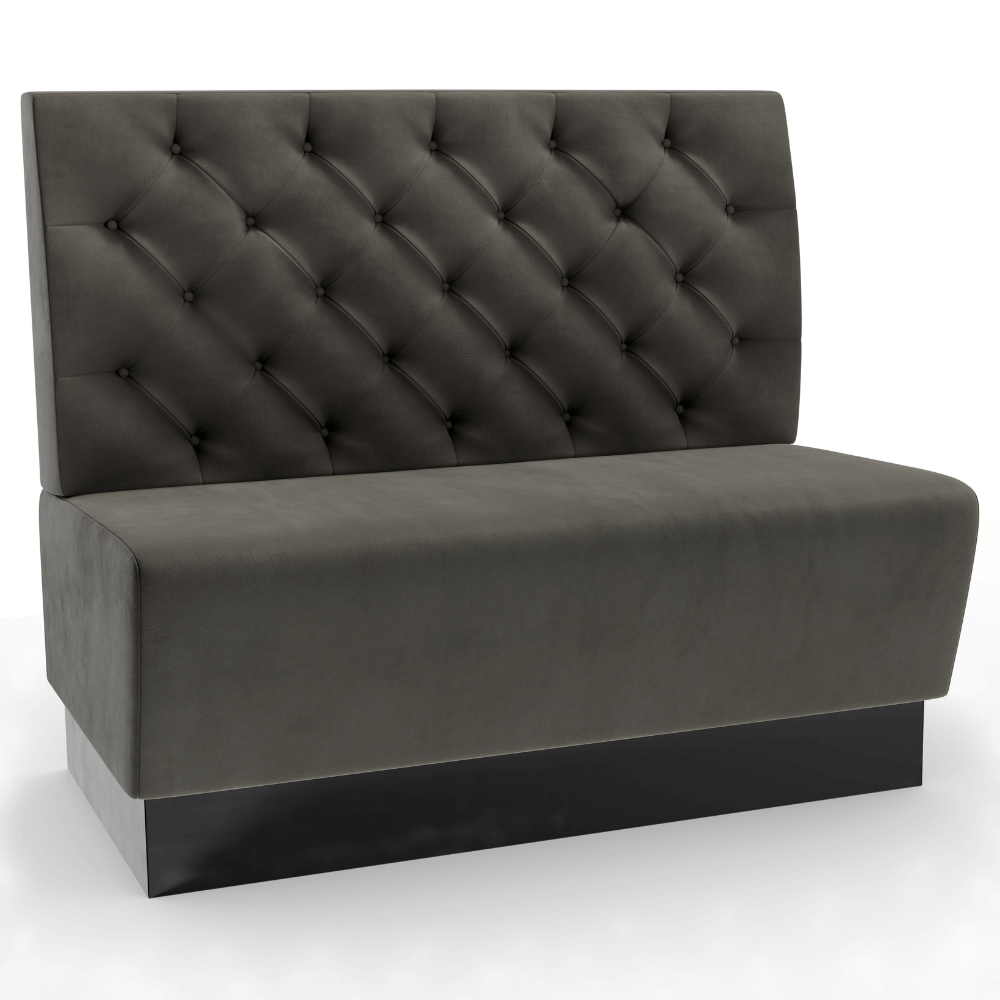 Amsterdam Samtstoff Chesterfield anthrazit