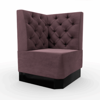 Amsterdam Samtstoff Chesterfield Ecke rosa