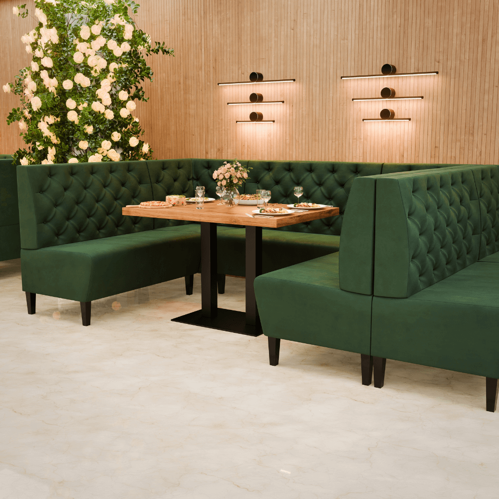 Paris Samtstoff Chesterfield Referenz 1 grün