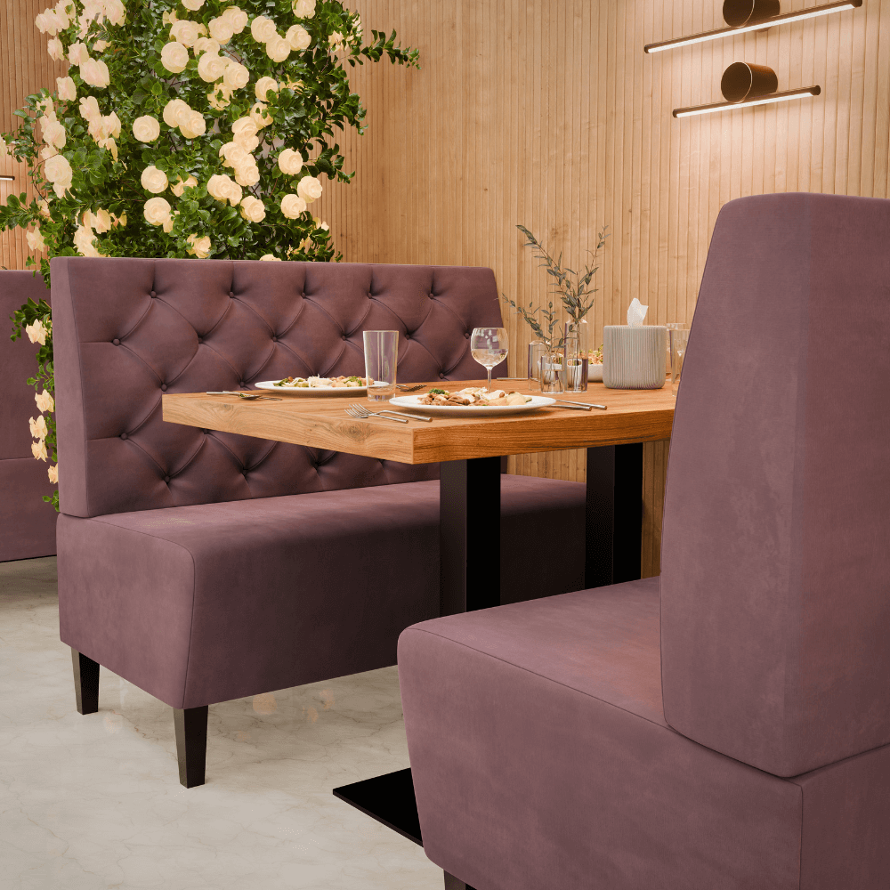 Paris Samtstoff Chesterfield Referenz 2 rosa