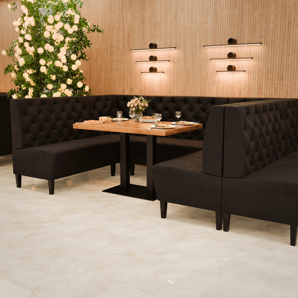 Paris Samtstoff Chesterfield Referenz 1 schwarz