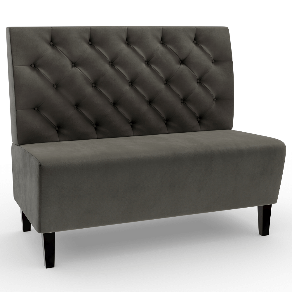 Paris Samtstoff Chesterfield anthrazit