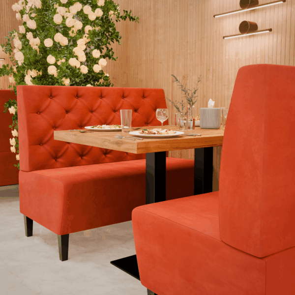Paris Samtstoff Chesterfield Referenz 2 orange