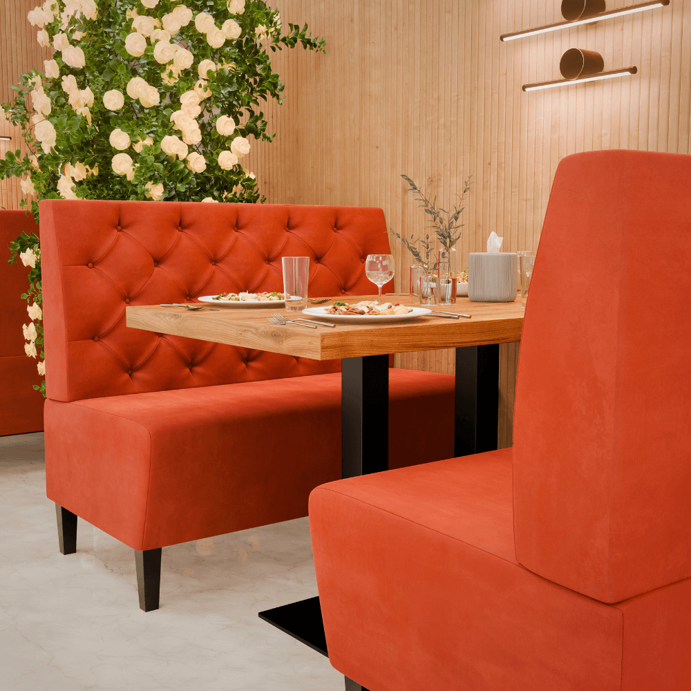 Paris Samtstoff Chesterfield Referenz 2 orange