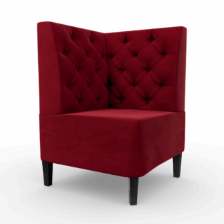 Paris Samtstoff Chesterfield Ecke rot