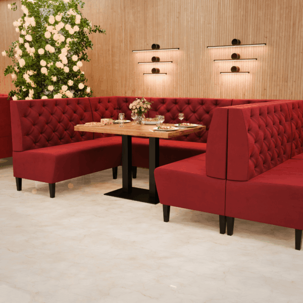 Paris Samtstoff Chesterfield Referenz 1 rot
