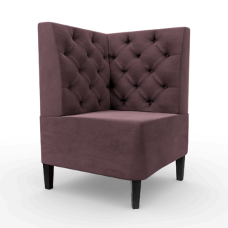 Paris Samtstoff Chesterfield Ecke rosa