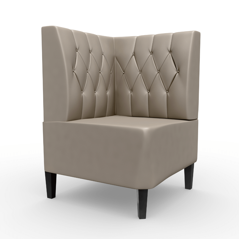 Paris Kunstleder Diamant Ecke taupe