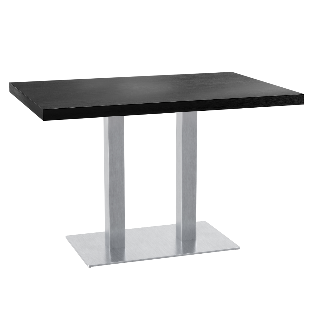 Bistrotisch 36 mm Schwarz Rechteckig Edelstahl.png